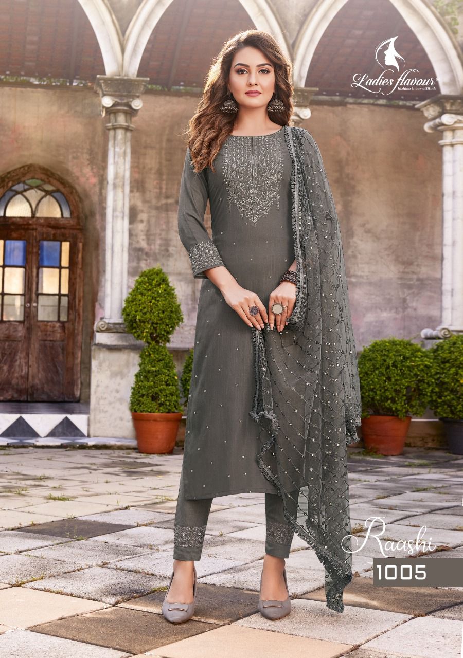 Ladies Flavour Raashi Festive Wear Wholesale Readymade Salwar Suit Catalog